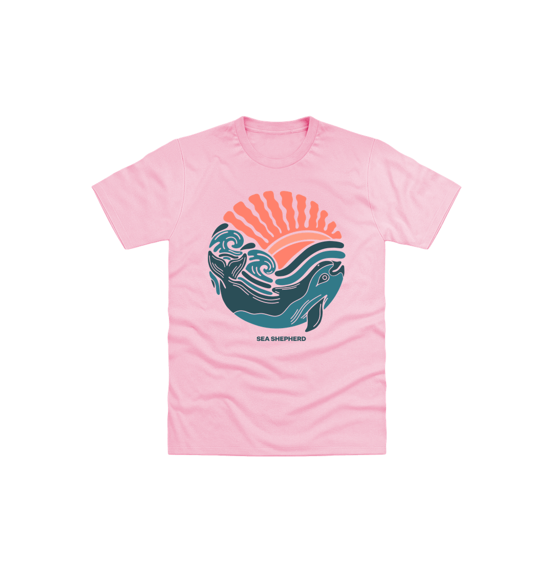 Light Pink Printed Kids T-Shirt Front